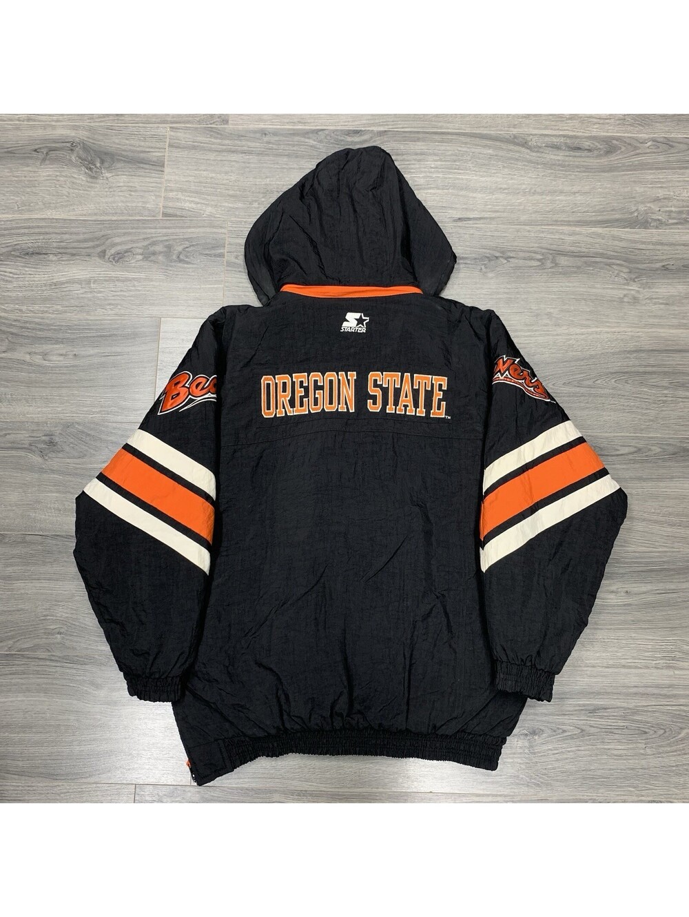 Vintage 1990S Starter Oregon State University Beavers Jacket XL Rare Men’s Black
